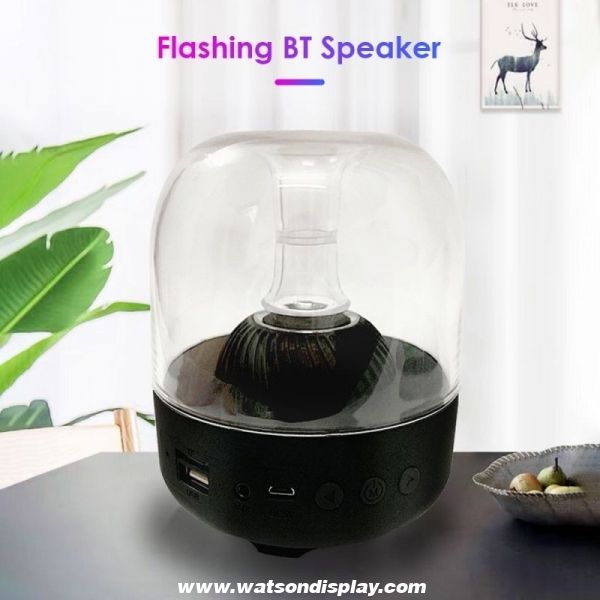  Wireless Bluetooth Speakers with Flashing Night Lights 360 Surround Sound BT Outdoor Loudspeaker support TF Card FM}