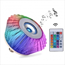 RGB E27 Remote Control Led Flickering Flame Bulb Smart Bluetooth Musical Light Mesh Speaker Led Bulb