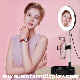 Folding Desktop Make-up Fill Led Mirror Telescopic Selfie Led Ring Light For Youtube Video Tik Tok