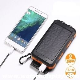 2022 BytePower Waterproof IP68 Solar Charger Power Bank 20000mah USB Portable Solar charger ,Solar Power Bank charger