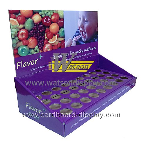 Popular advertising counter display Lip Gloss Cardboard  display