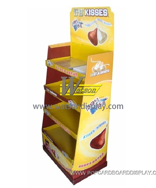 Chocolate promotional cardboard display racks