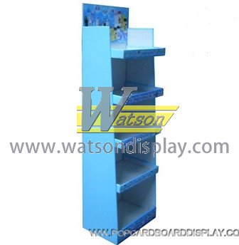 5 tiers cartoon style cardboard floor display rack