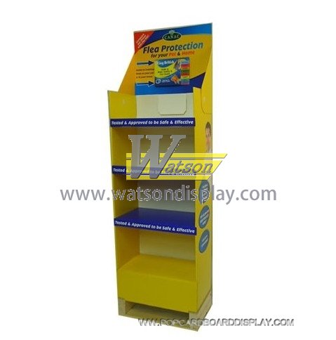 4-tiers cardboard upright floor display stand