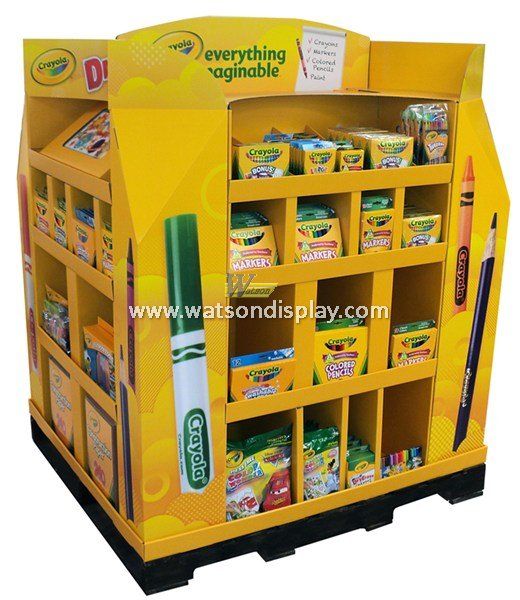 Supermarket promotion cardboard pallet display rack for snack