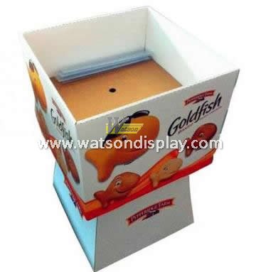 Cartoon Cardboard Dump Bin Box For Cookies