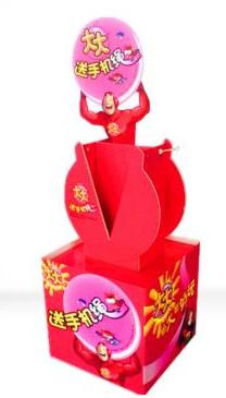 cartoon design advertising cardboard display stand for candy