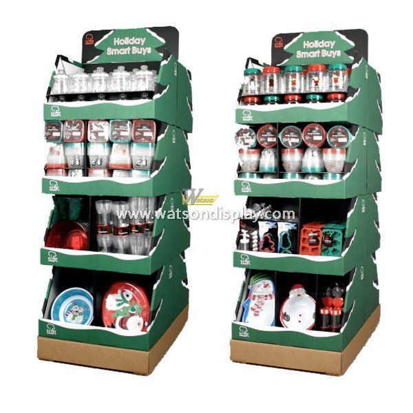 American holidays promotion corrugated display stands for christmas gift