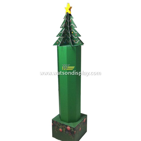 Christmas trees design paperboard display stand for holiday retail