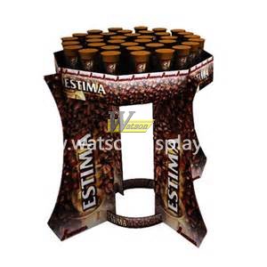 The bottled coffee  promotion frustum of a cone pallet cardboard display stand