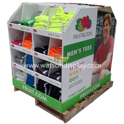 Clothing underwear paper pallet display