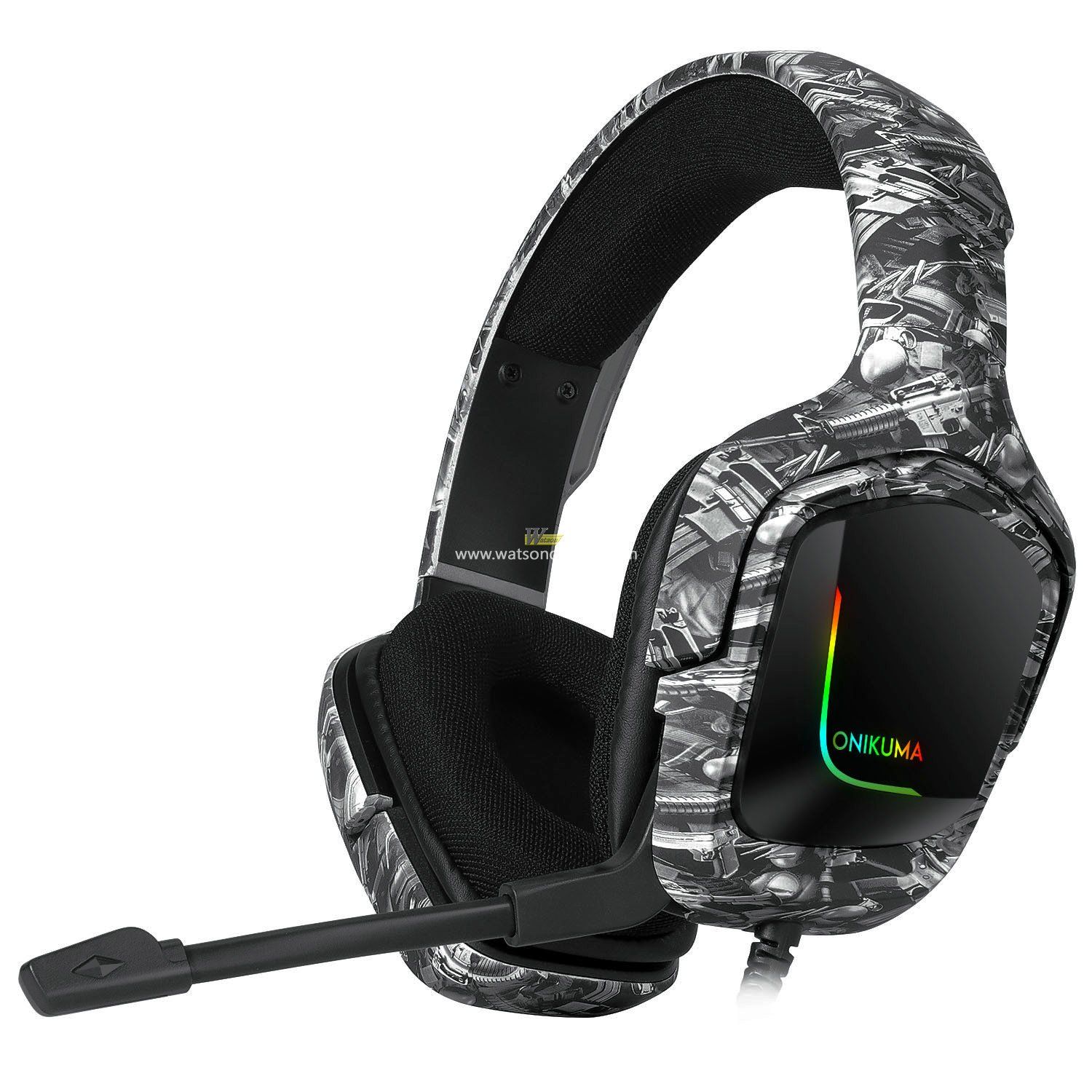 Custom popular K19  ps4 noise cancelling RGB microphone gaming headphone gamer headset