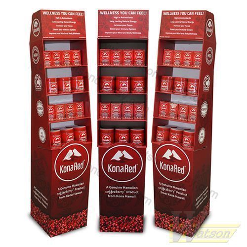 konared shelf floor display,Brand drinks cardboard display stand