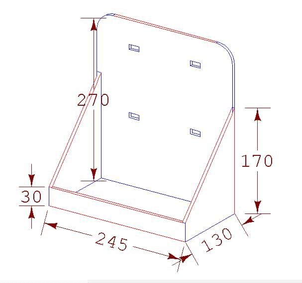 small PDQ paper cardboard counter display box for blue tooth