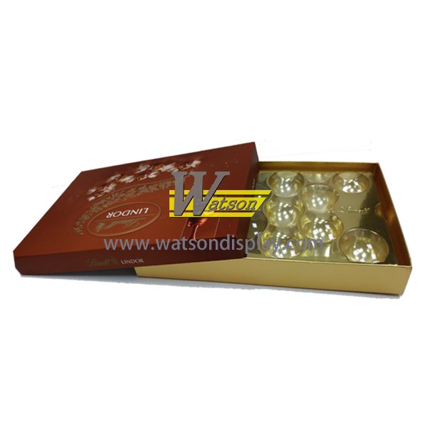 China factory manufacture cardboard chocolate gift packing box with blister