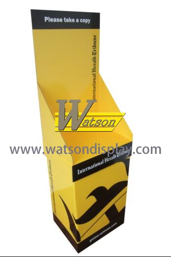 Full color custom magazine cardboard display dump bin