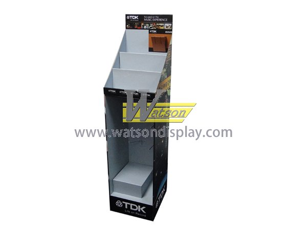 Custom printing cardboard hook display stand for audio device}