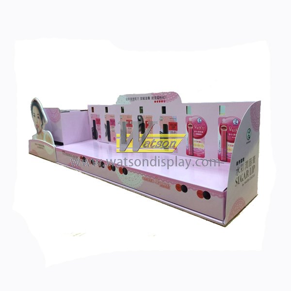 Custom cardboard lip balm counter top display stand 